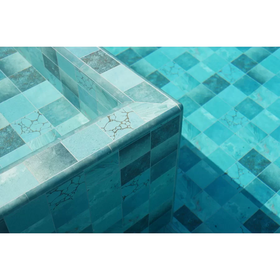 Płytki antypoślizgowe z sreii Natura Piazza Cobalt