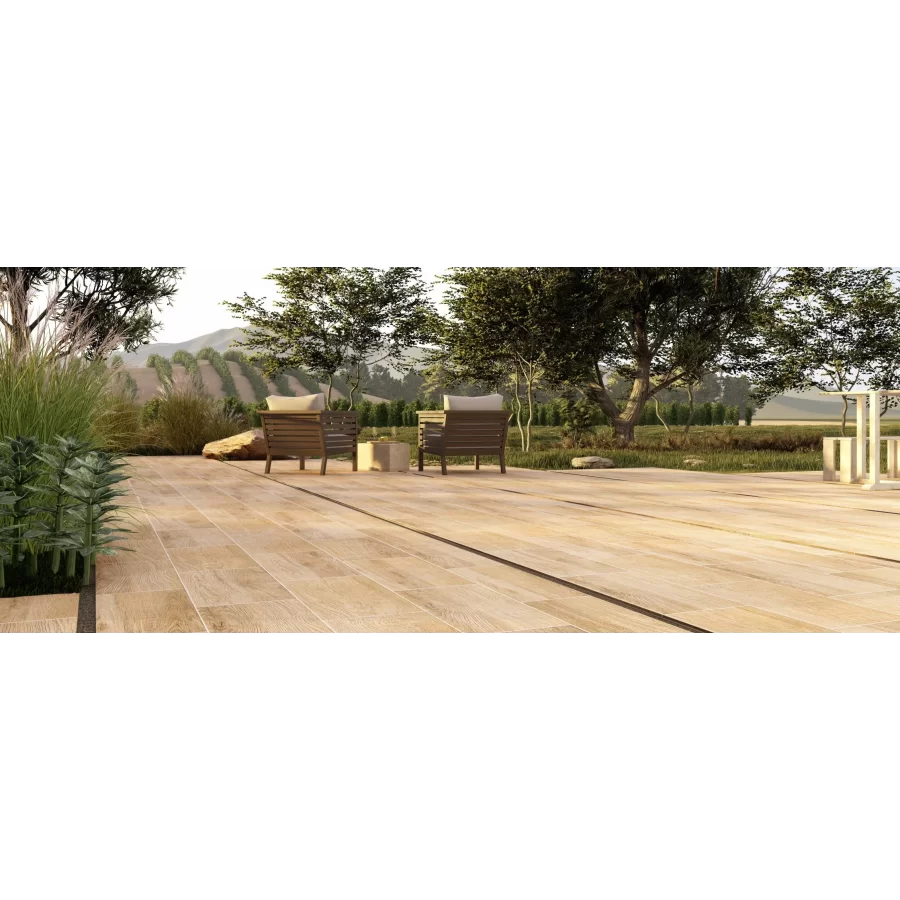 Płytki antypoślizgowe z serii Natura Drewno