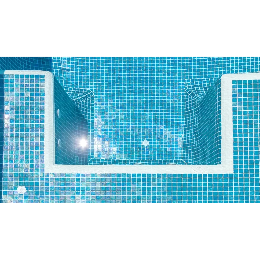 Mozaika basenowa /spa seria Iridescent kolor JADE  Ezarri