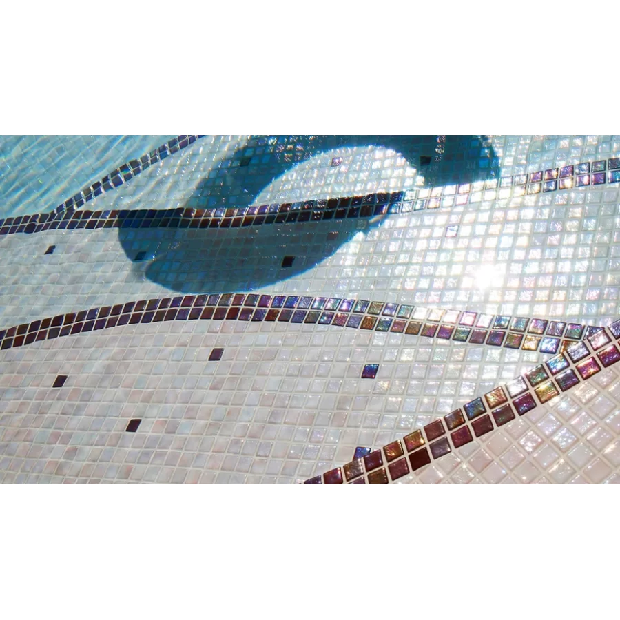 Mozaika basenowa /spa seria Iridescent kolor COBRE  Ezarri