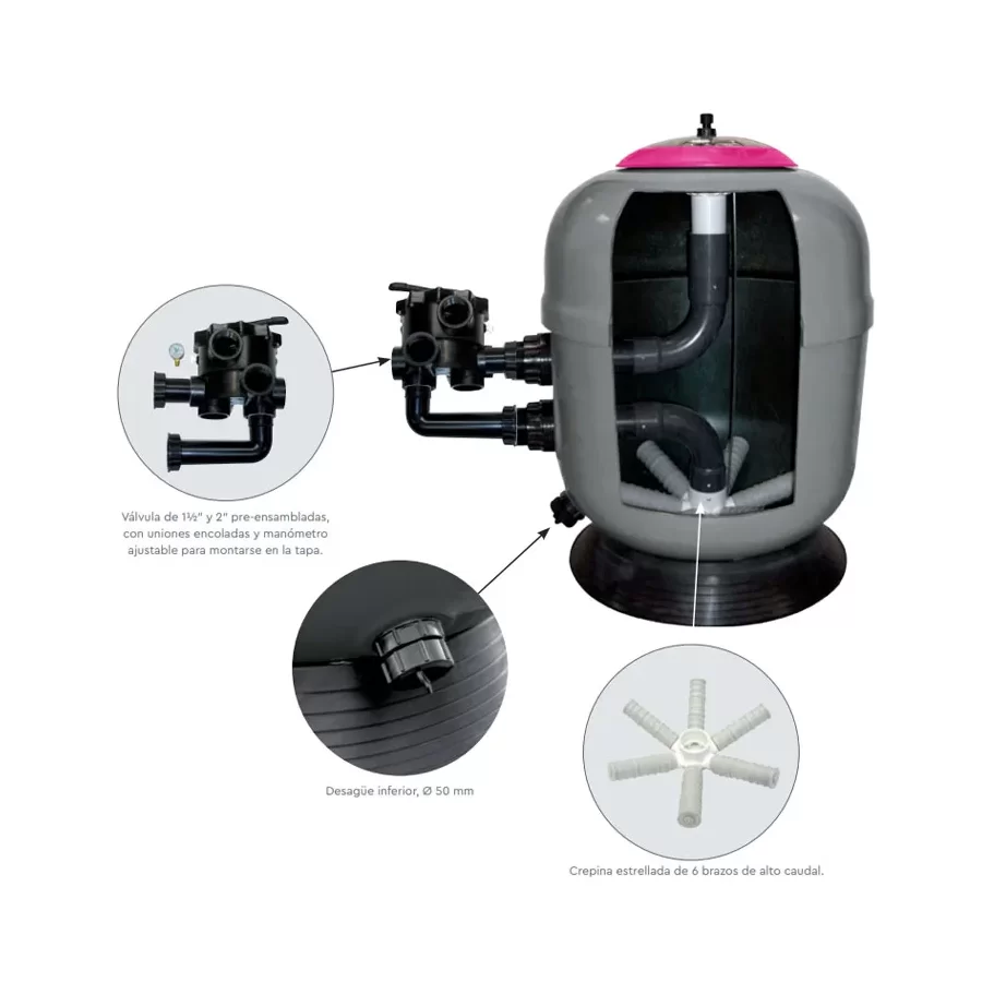 Filtr basenowy piaskowy RTM HF-SIDE 500 BWT