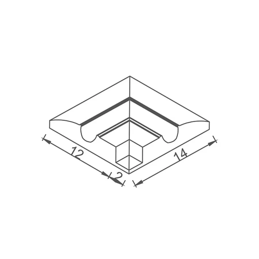 Pochwyt basenowy profilowany antypoślizgowy kąt zewnętrzny nieszkliwiony/ kobalt Petit Carre Serapool