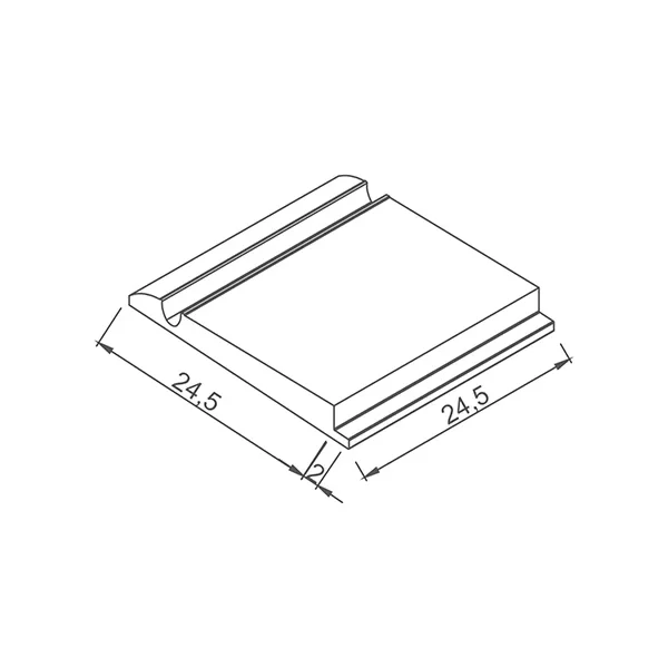 Pochwyt basenowy profilowany - L kobalt/ nieszkliwiony Petit Carre Serapool