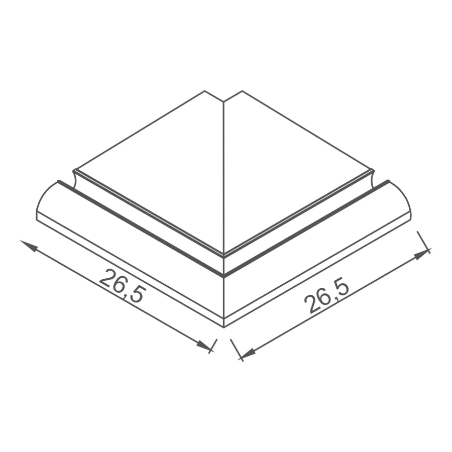 Pochwyt basenowy profilowany kąt zewnętrzy - L kobalt/ nieszkliwiony Petit Carre Serapool