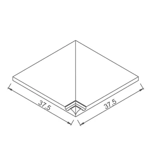 Płytka antypoślizgowa Olimpijska kąt wewnętrzny - kobalt/nieszkliwiony Petit Carre Serapool 2