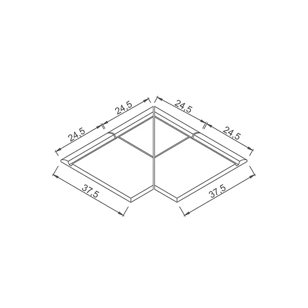 Płytka antypoślizgowa kąt zewnętrzny - kobalt/ nieszkliwiony Petit Carre Serapool