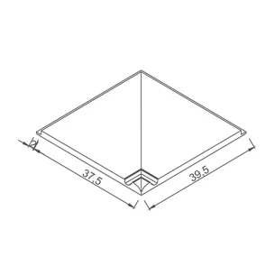 Płytka antypoślizgowa Olimpijska kąt wewnętrzny - kobalt/nieszkliwiony Petit Carre Serapool 2