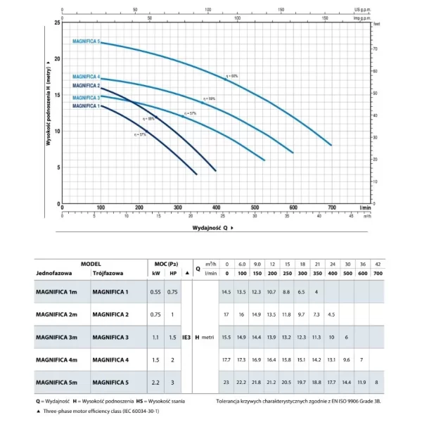 Pompa basenowa MAGNIFICA 4m JEDNOFAZOWA  1,5 kW Pedrollo