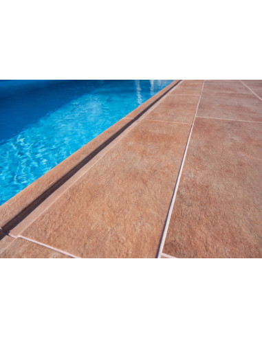 Płytka basenowa /tarasowa antypoślizgowa nabrzeżna z pochwytem Z serii Natura Serapool