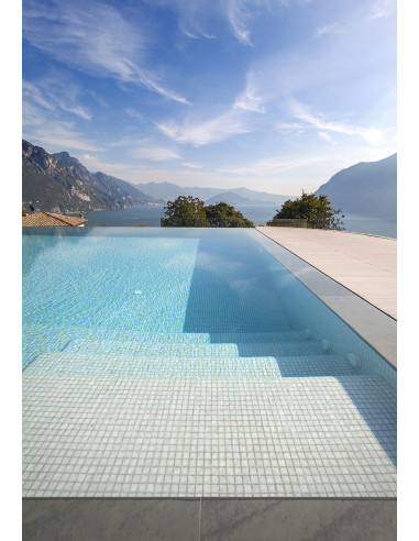 Mozaika basenowa / spa  seria Niebla kolor 2522-B odcienie jasnej szarosci Ezarri