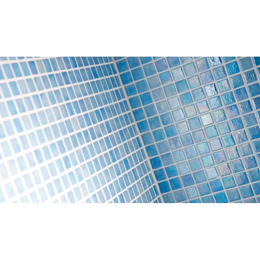 Mozaika basenowa /spa seria Iridescent kolor AZUR   Ezarri antypoślizgowa