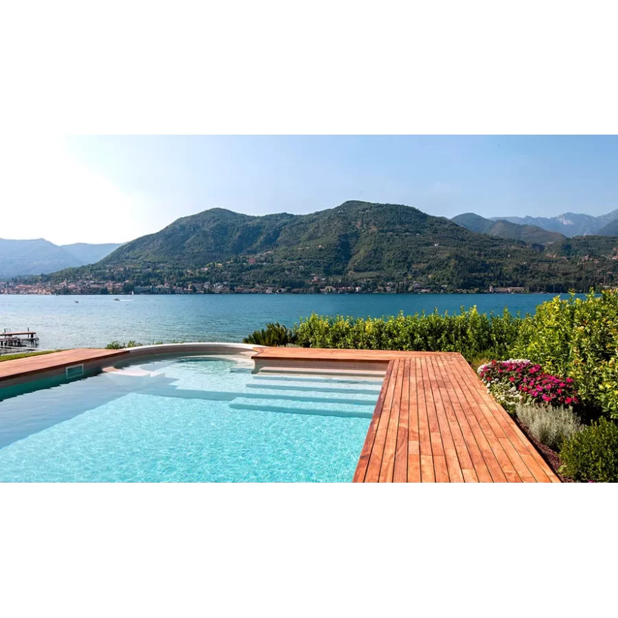 Mozaika basenowa / spa seria Niebla kolor 2523-B pastelowy  brzoskwiniowy Ezarri antypoślizgowa