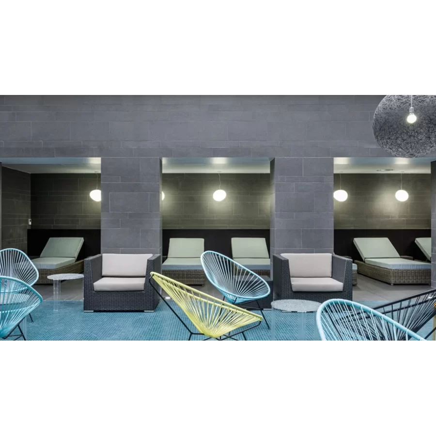 Mozaika basenowa / spa seria Niebla kolor 2502-A odcienie turkusu i niebieskiego Ezarri antypoślizgowa