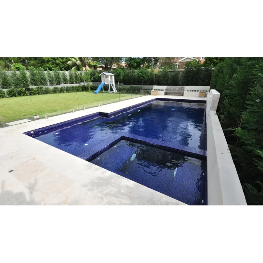 Mozaika basenowa / spa seria Niebla kolor 2503-D odcienie granatu Ezarri antypoślizgowa