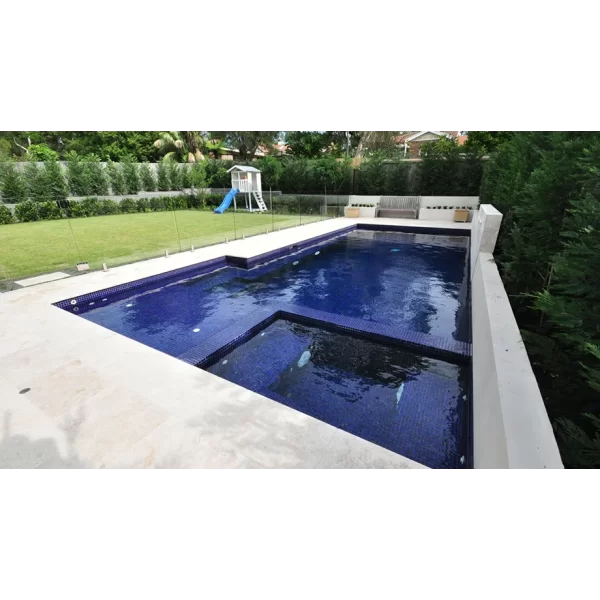 Mozaika basenowa / spa seria Niebla kolor 2503-D odcienie granatu Ezarri antypoślizgowa