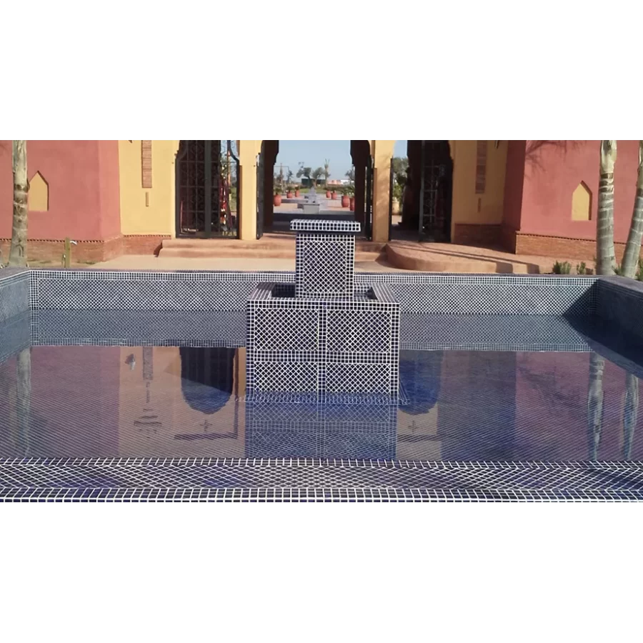 Mozaika basenowa / spa seria Niebla kolor 2503-D odcienie granatu Ezarri antypoślizgowa