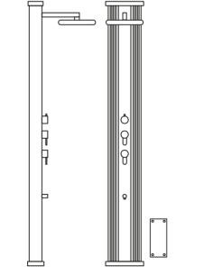 Prysznic solarny ogrodowy/basenowy  DADA STRAIGHT 2