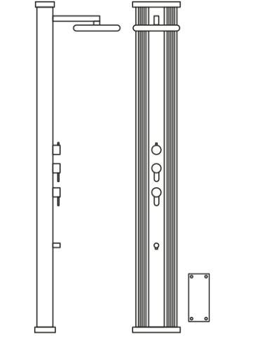 Prysznic solarny ogrodowy/basenowy  DADA STRAIGHT