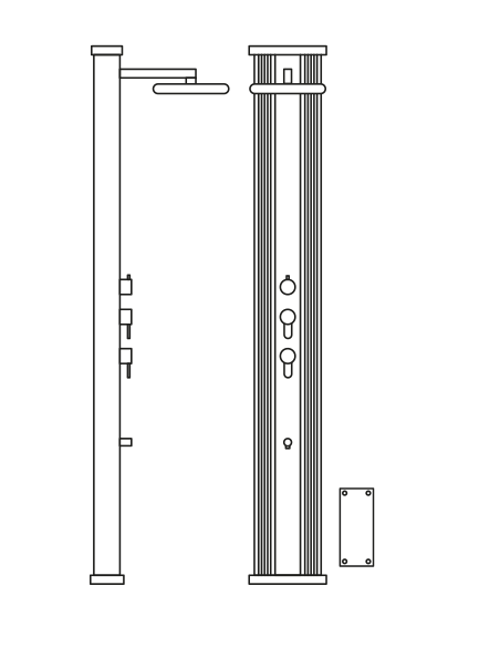 Prysznic solarny ogrodowy/basenowy  DADA STRAIGHT