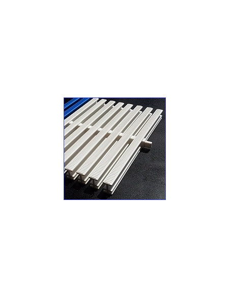 Kratki rynny  przelewowej do jacuzzi 195x22mm białe