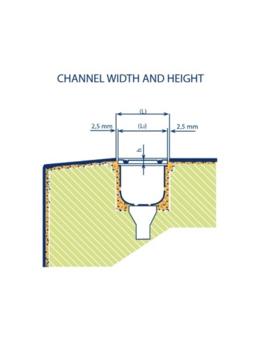 Kratka rynny przelewowej basenowa łukowa 195x35 Ivory RAL 1015Astral Pool