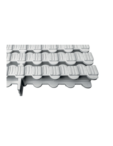 Kratka rynny przelewowej basenowej łukowa 245x35  Niebieska RAL 5024 Astral