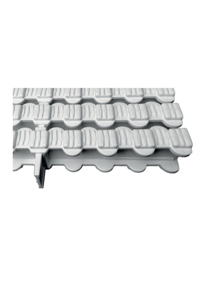 Kratka rynny przelewowej basenowej łukowa 245x35  Granatowa RAL 5003 Astral