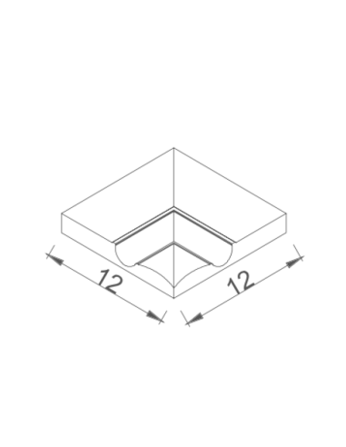 Pochwyt basenowy  kąt wewnętrzny jasnoniebieski/nieszkliwiony Petit Carre Serapool
