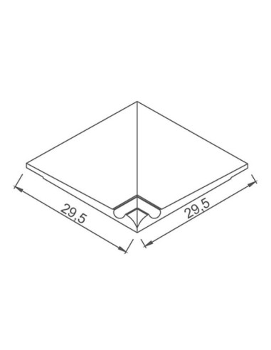 Płytka antypoślizgowa kąt wewnętrzny nieszkliwiony/kobalt Petit Carre Serapool