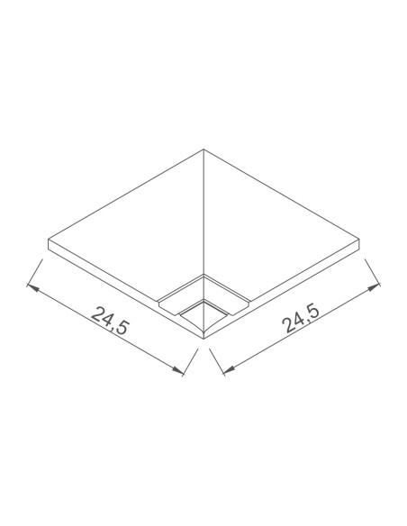 Płytka antypoślizgowa kąt wewnętrzny nieszkliwiony 24,5x24,5 Apache Serapool