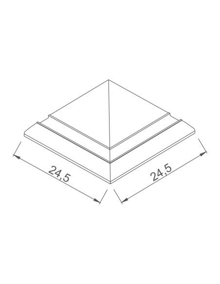Płytka antypoślizgowa kąt zewnętrzny nieszkliwiona 24,5x24,5 Apache Serapool