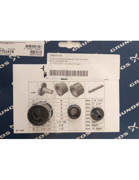 Końcówka wężyka/ Zestaw przyłączy  DN8 Grundfos