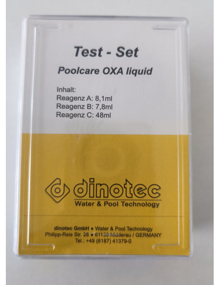 Zestaw testowy Poolcare OXA do miareczkowania i kontroli stężenia tlenu aktywnego Dinotec