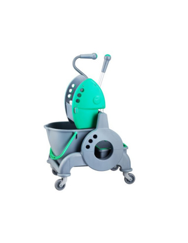 Wózek do sprzątania jednowiadrowy 15l, z kuwetą 8 l, szary/zielony Merida