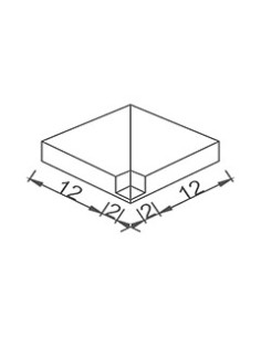 Płytka antypoślizgowa profilowana nieszkliwiona kąt wew. 12 x12 Petit Carre Serapool 2
