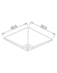 Płytka antypoślizgowa narożnik wew. nieszkliwiony/kobalt 32,5 x 32,5 Apache Serapool 2