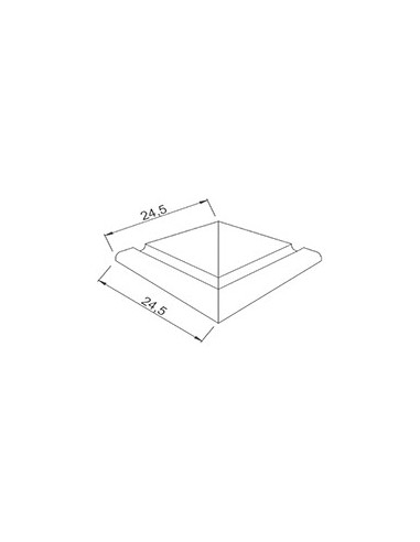 Pochwyt basenowy narożnik zewnętrzny nieglazurowany/ kobalt 24,5x24,5Uniwersal Serapool