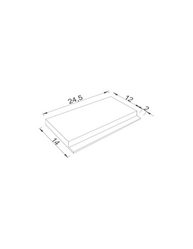 Płytka antypoślizgowa profilowana nieszkliwiona 12 x24,5 Novita Serapool