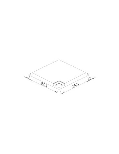 Pochwyt profilowany kąt wewnętrzny 24,5x24,5 - kobalt/nieszkliwiony Novita Serapool