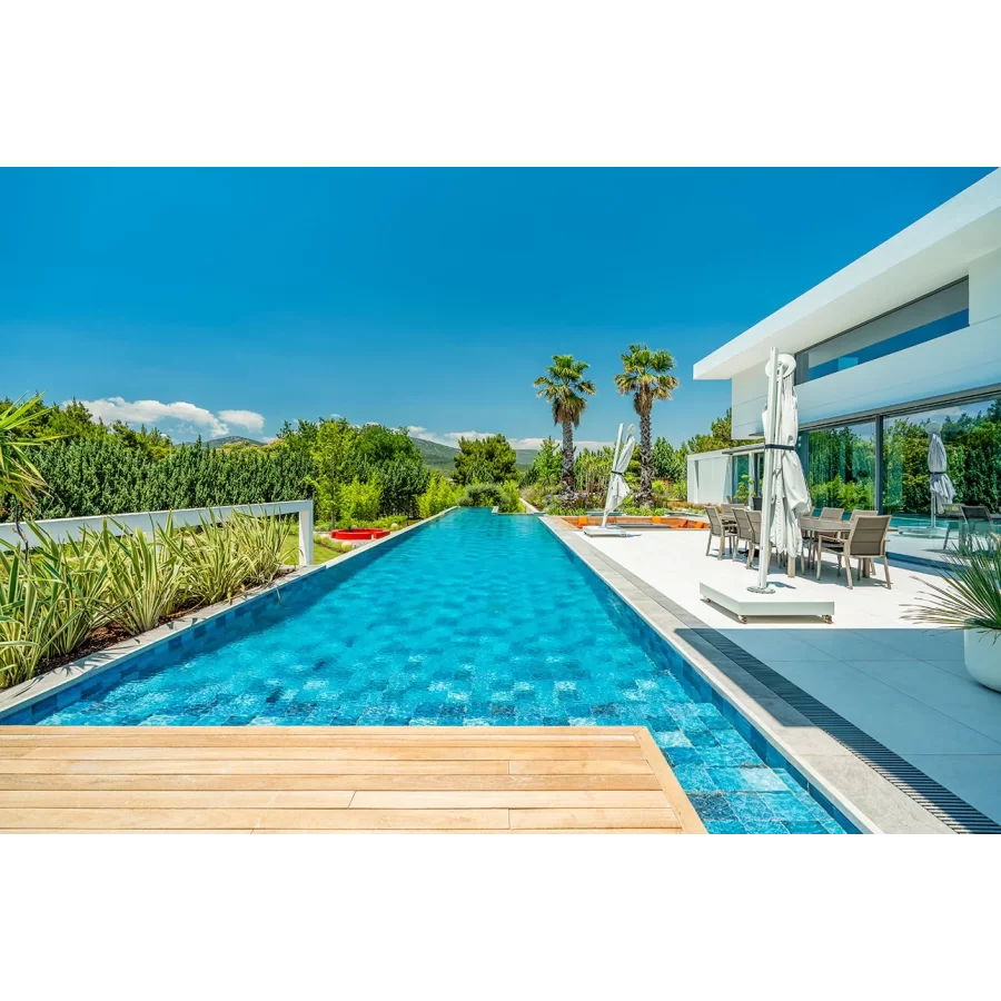 Płytki antypoślizgowe z sreii Natura Piazza Cobalt