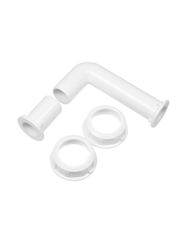 System rur do zaworu płukania zwrotnego z nakrętką łączącą 1 1/2" PVC biały d50 luzem pakowany   170151
