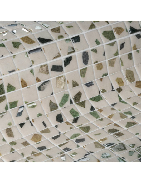 Mozaika basenowa / spa antypoślizgowa seria Terrazzo kolor GREENERY 25 Ezarri
