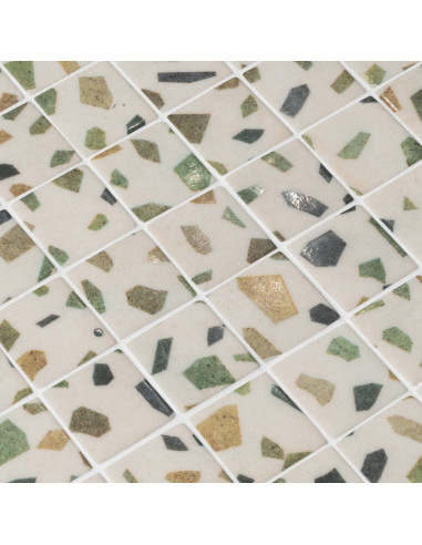 Mozaika basenowa/ spa antypoślizgowa seria Terrazzo  kolor GREENERY 50 Ezarri