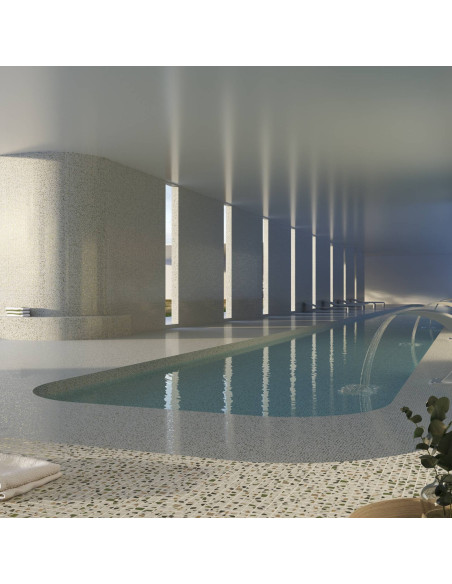 Mozaika basenowa/ spa antypoślizgowa seria Terrazzo  kolor GREENERY 50 Ezarri