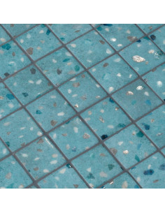 Mozaika basenowa / spa antypoślizgowa seria Terrazzo kolor TEAL 25 Ezarri 2
