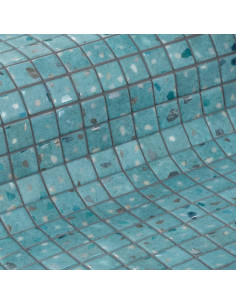 Mozaika basenowa / spa antypoślizgowa seria Terrazzo kolor TEAL 25 Ezarri