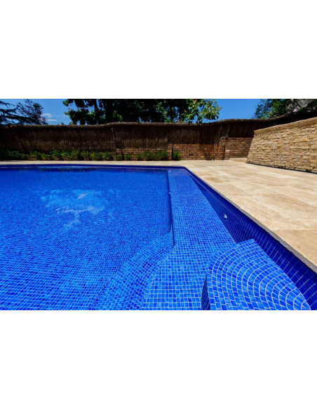 Mozaika basenowa / spa seria Niebla kolor 2562-B odcienie granatu Ezarri antypoślizgowa