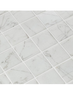 Mozaika basenowa/ spa 50x50mm seria ZEN kolor Carrara 50 Ezarri antypoślizgowa