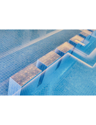 Mozaika basenowa/ spa 50x50mm seria Iridescent kolor Azur 50 Ezarri