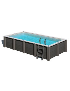 Basen ogrodowy kompozytowy455 x 315 x 126cm Edycja LED GRE Astral KPCOR46T